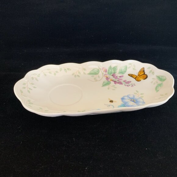 Lenox Butterfly Meadow 2 Pc Soup Mug & Sandwich Tray Set Porcelain Dishware - Picture 5 of 14